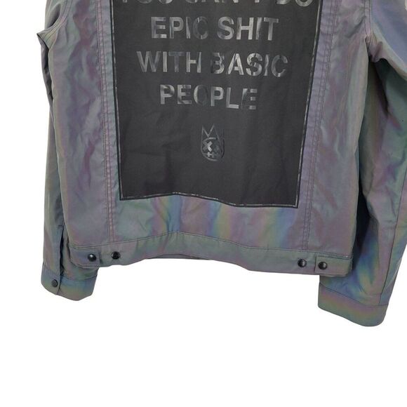 Cult Of Individuality Reversible Type II Denim Jacket Oil Slick Iridescent XL - Picture 13 of 16